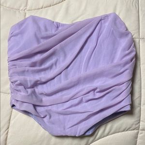 purple shein corset top
